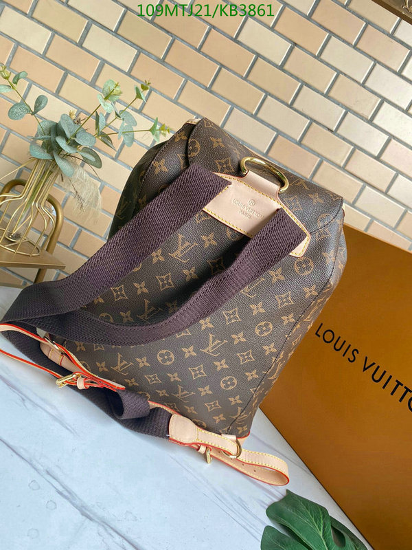 LV Bags-(4A)-Backpack-,Code: KB3861,$: 109USD