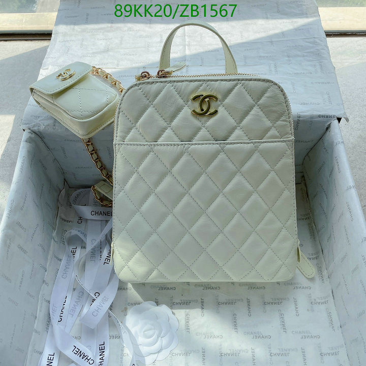 Chanel Bags ( 4A )-Backpack-,Code: ZB1567,$: 89USD