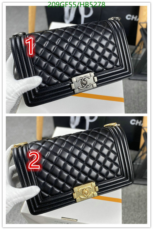 Chanel Bags -(Mirror)-Le Boy,Code: HB5278,$: 209USD