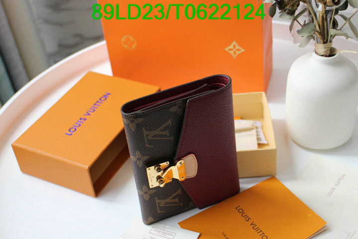 LV Bags-(Mirror)-Wallet-,Code: T0622124,$: 89USD