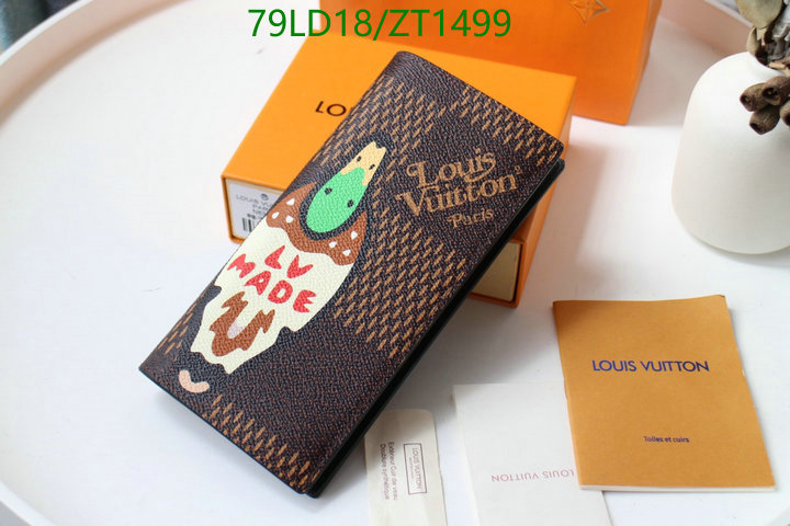 LV Bags-(Mirror)-Wallet-,Code: ZT1499,$: 79USD