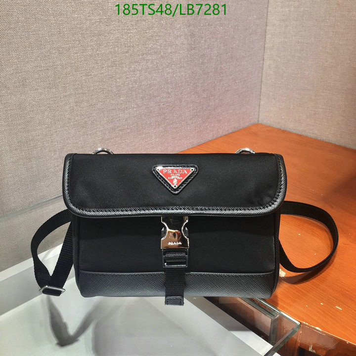 Prada Bag-(Mirror)-Diagonal-,Code: LB7281,$: 185USD