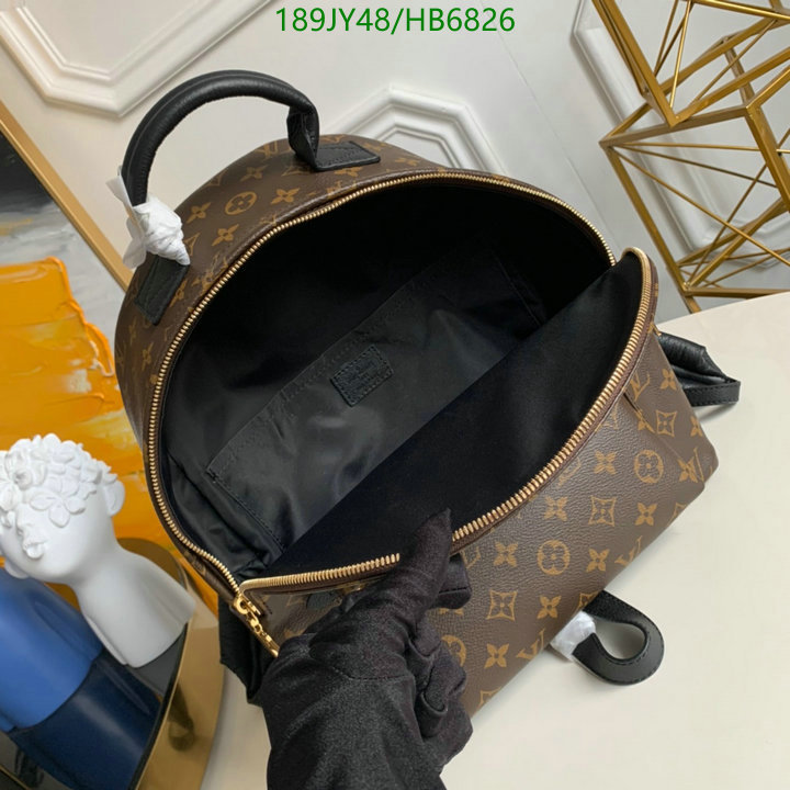 LV Bags-(Mirror)-Backpack-,Code: HB6826,$: 189USD
