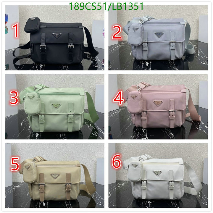 Prada Bag-(Mirror)-Diagonal-,Code: LB1351,$: 189USD