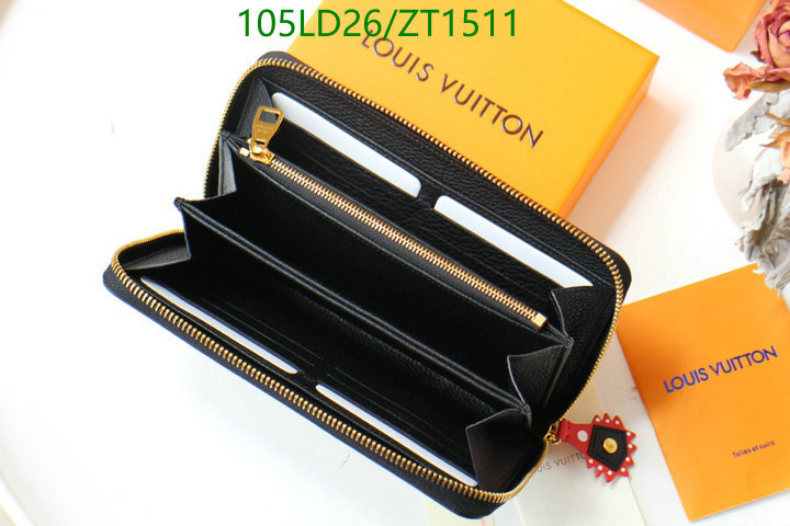 LV Bags-(Mirror)-Wallet-,Code: ZT1511,$: 105USD