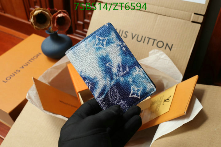 LV Bags-(Mirror)-Wallet-,Code: ZT6594,$: 75USD