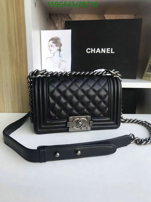 Chanel Bags -(Mirror)-Le Boy,Code: ZB716,$: 159USD