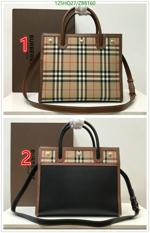Burberry Bag-(4A)-Handbag-,Code: ZB8160,$: 125USD