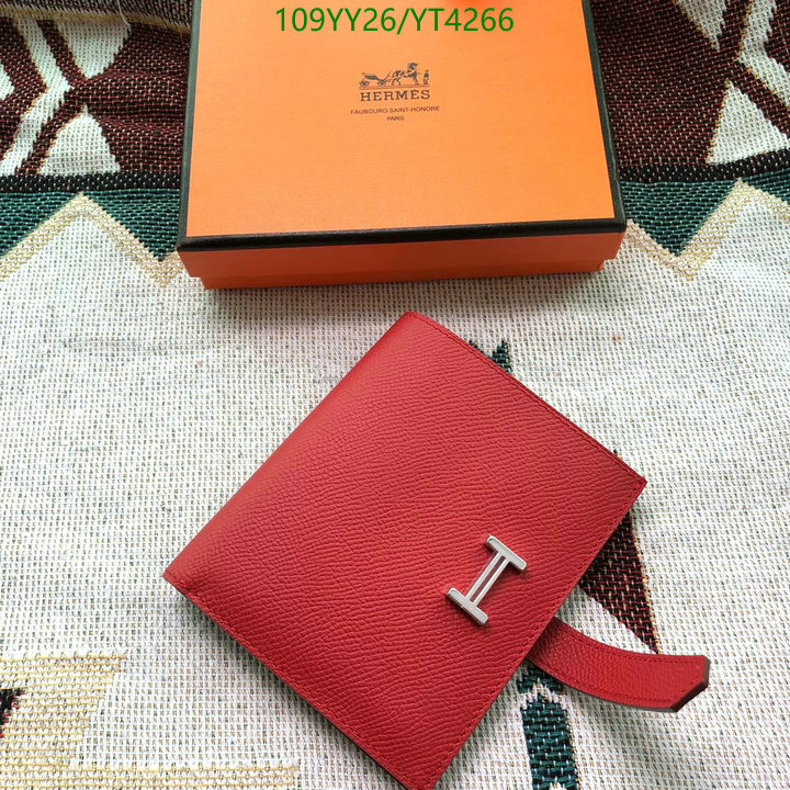 Hermes Bag-(Mirror)-Wallet-,Code: YT4266,$: 109USD