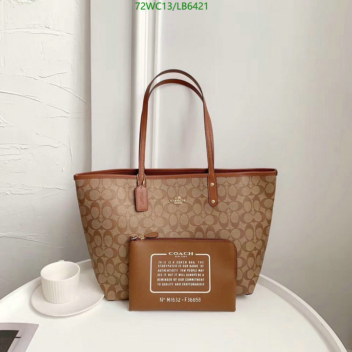 Coach Bag-(4A)-Tote-,Code: LB6421,$: 72USD