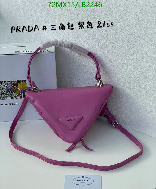 Prada Bag-(4A)-Triangle-,Code: LB2246,$: 72USD