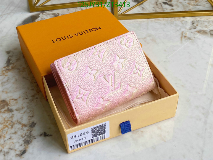 LV Bags-(Mirror)-Wallet-,Code: ZT3413,$: 125USD