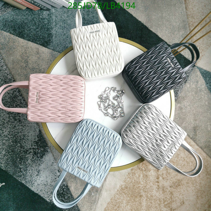 Miu Miu Bag-(Mirror)-Diagonal-,Code: LB4194,$: 285USD