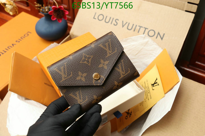 LV Bags-(Mirror)-Wallet-,Code: YT7566,$: 65USD