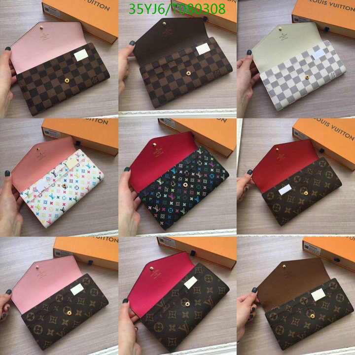 LV Bags-(4A)-Wallet-,Code: TP080308,$: 35USD
