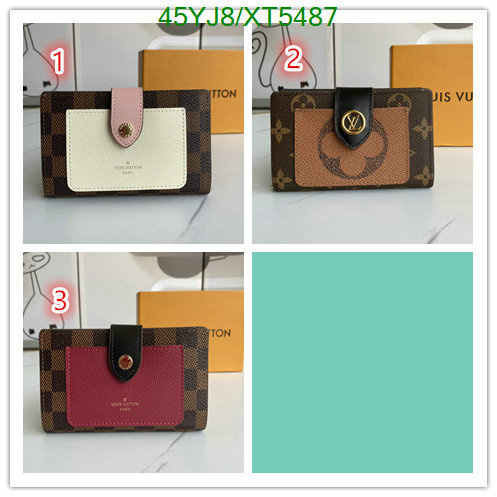 LV Bags-(4A)-Wallet-,Code: XT5487,$: 45USD