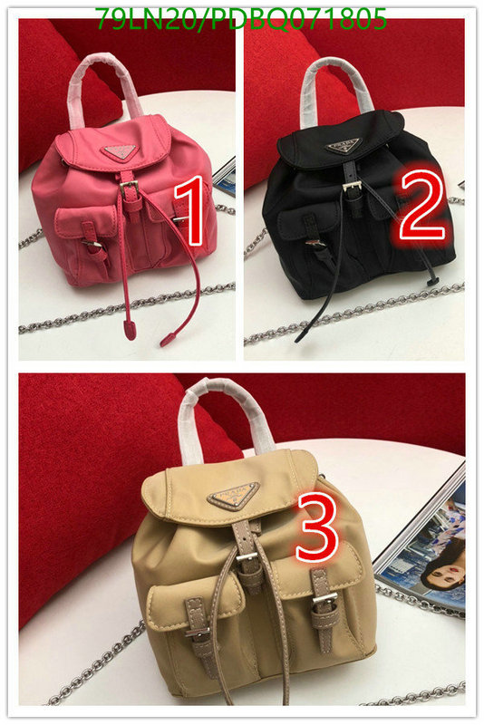 Prada Bag-(4A)-Backpack-,Code:PDBQ071805,$: 119USD