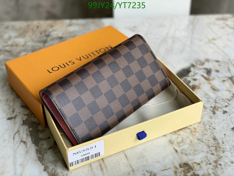 LV Bags-(Mirror)-Wallet-,Code: YT7235,$: 99USD