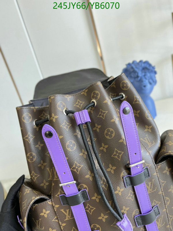 LV Bags-(Mirror)-Backpack-,Code: YB6070,$: 245USD