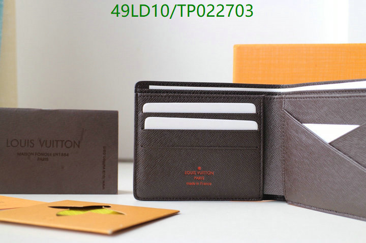 LV Bags-(Mirror)-Wallet-,Code: TP022703,$: 49USD