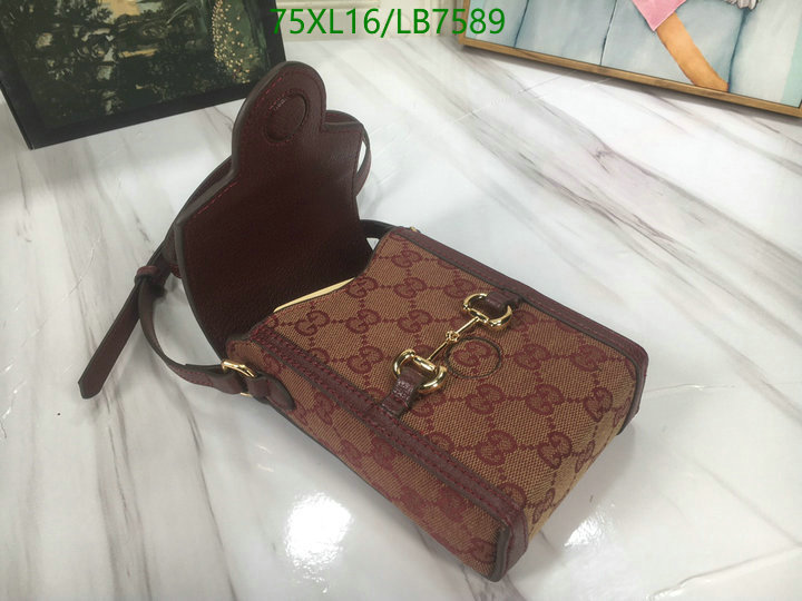 Gucci Bag-(4A)-Horsebit-,Code: LB7589,$: 75USD