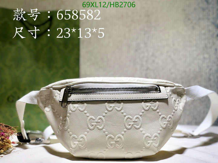 Gucci Bag-(4A)-Belt Bag-Chest Bag--,Code: HB2706,$: 69USD