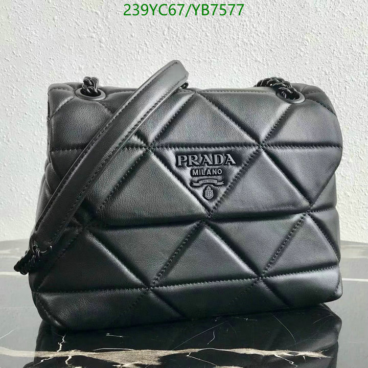 Prada Bag-(Mirror)-Diagonal-,Code: YB7577,$: 239USD