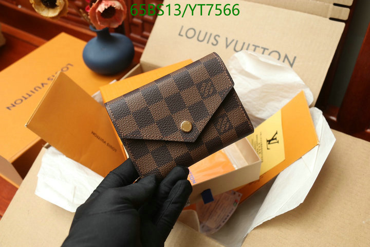 LV Bags-(Mirror)-Wallet-,Code: YT7566,$: 65USD