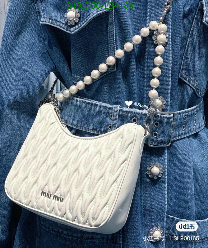 Miu Miu Bag-(Mirror)-Handbag-,Code: LB4184,$: 319USD