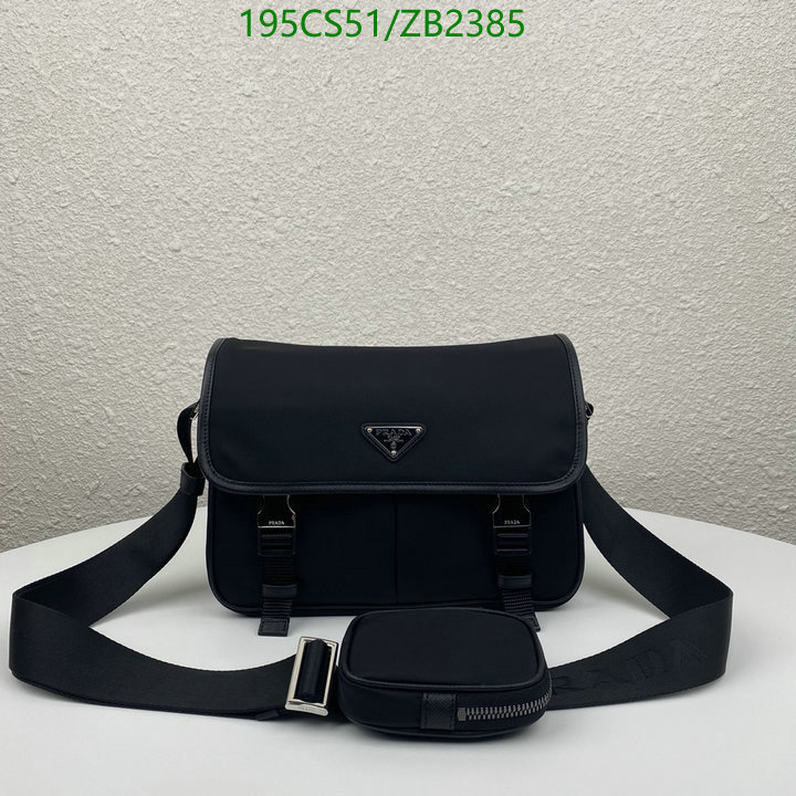 Prada Bag-(Mirror)-Diagonal-,Code: ZB2385,$: 195USD