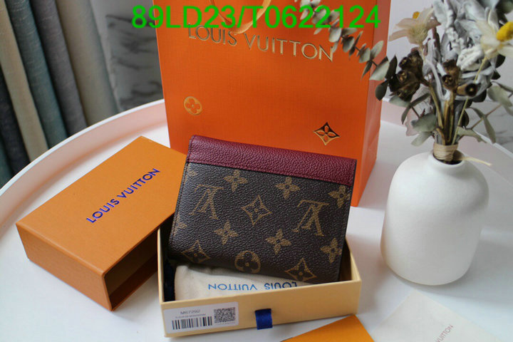 LV Bags-(Mirror)-Wallet-,Code: T0622124,$: 89USD