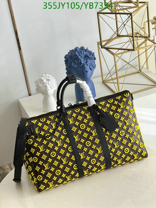 LV Bags-(Mirror)-Keepall BandouliRe 45-50-,Code: YB7334,$: 355USD