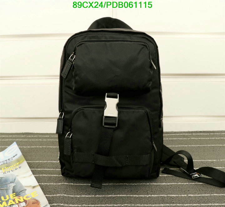 Prada Bag-(4A)-Backpack-,Code:PDB061115,$: 89USD