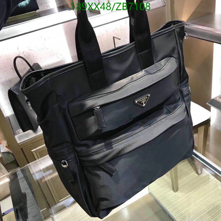 Prada Bag-(Mirror)-Handbag-,Code: ZB7108,$: 189USD