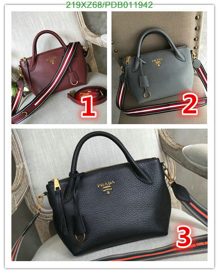 Prada Bag-(Mirror)-Handbag-,Code: PDB011942,$:219USD