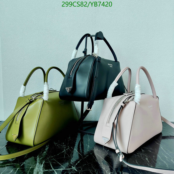 Prada Bag-(Mirror)-Handbag-,Code: YB7420,$: 299USD