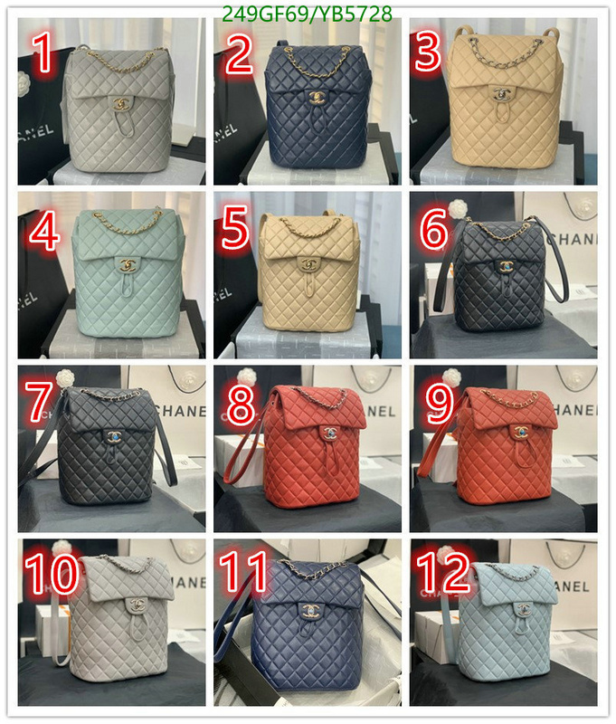 Chanel Bags -(Mirror)-Backpack-,Code: YB5728,$: 249USD