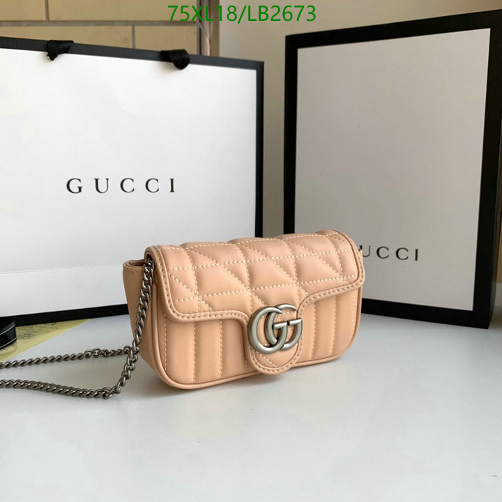 Gucci Bag-(4A)-Marmont,Code: LB2673,$: 75USD