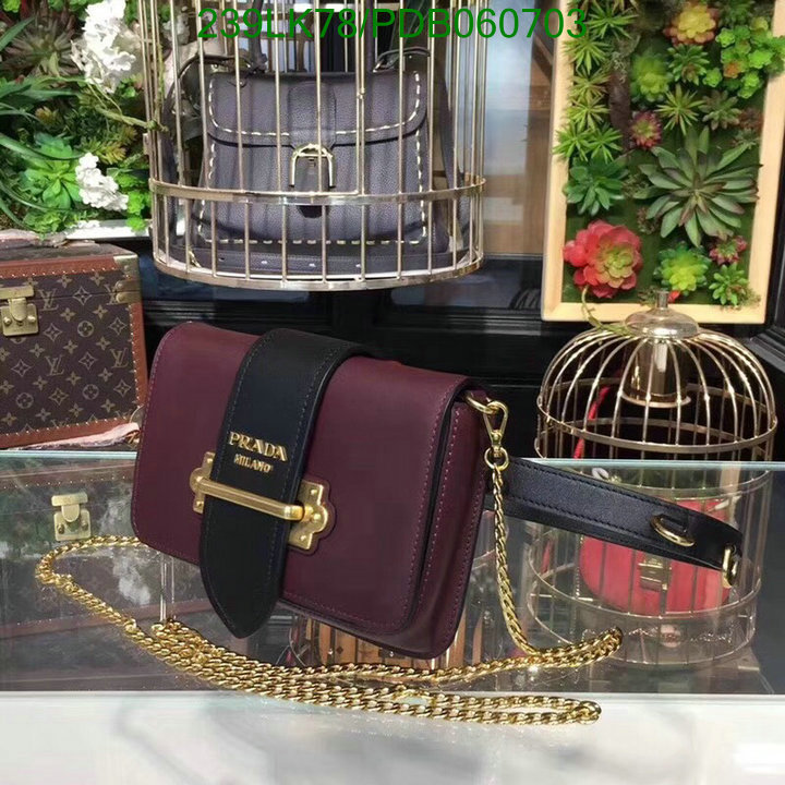 Prada Bag-(Mirror)-Diagonal-,Code: PDB060703,$: 239USD