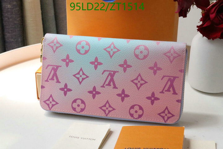 LV Bags-(Mirror)-Wallet-,Code: ZT1514,$: 95USD