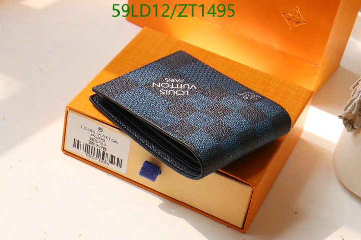 LV Bags-(Mirror)-Wallet-,Code: ZT1495,$: 59USD