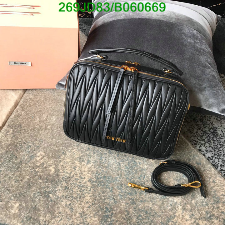 Miu Miu Bag-(Mirror)-Handbag-,Code: B060669,$: 269USD