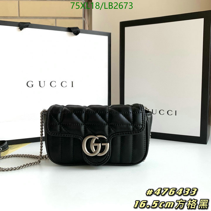 Gucci Bag-(4A)-Marmont,Code: LB2673,$: 75USD