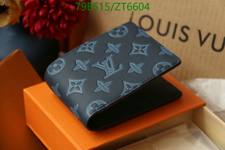 LV Bags-(Mirror)-Wallet-,Code: ZT6604,$: 79USD