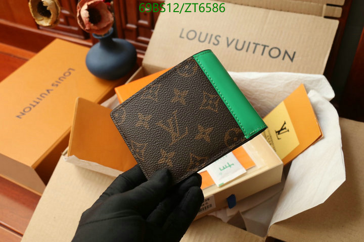 LV Bags-(Mirror)-Wallet-,Code: ZT6586,$: 69USD