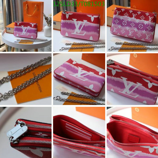 LV Bags-(Mirror)-Wallet-,Code: T081503,$: 125USD