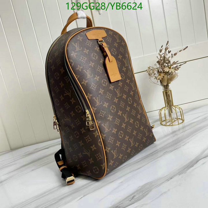 LV Bags-(4A)-Backpack-,Code: YB6624,$: 129USD