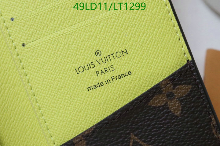 LV Bags-(Mirror)-Wallet-,Code: LT1299,$: 49USD