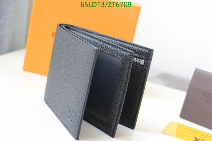 LV Bags-(Mirror)-Wallet-,Code: ZT6709,$: 65USD