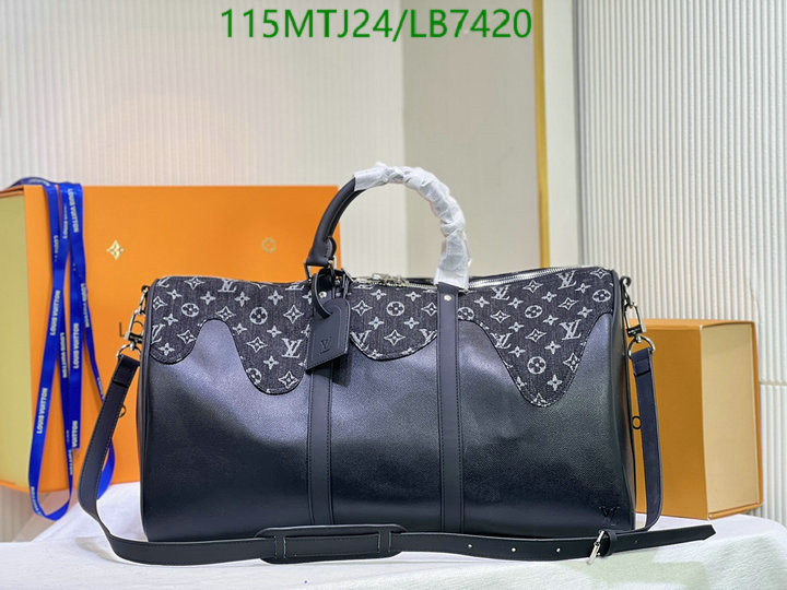 LV Bags-(4A)-Keepall BandouliRe 45-50-,Code: LB7420,$: 115USD